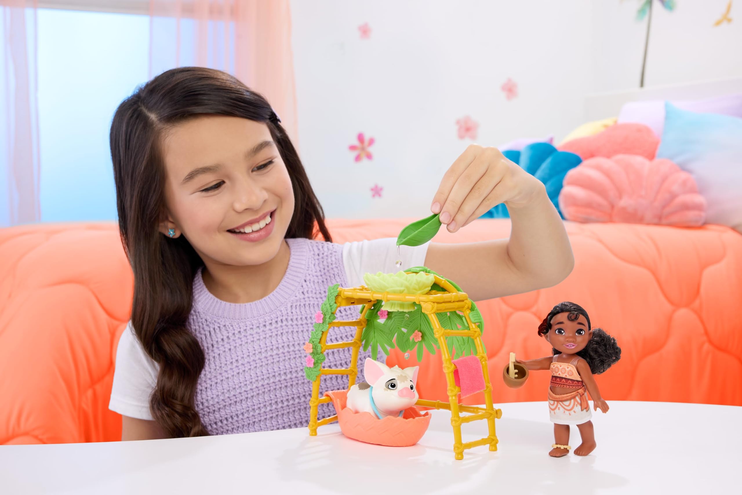 Amazon | Mattel ディズニー モアナ2 シメア & プア バスタイム 楽しい